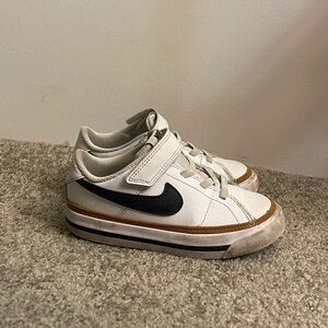Kids White and Black Nike Sneakers